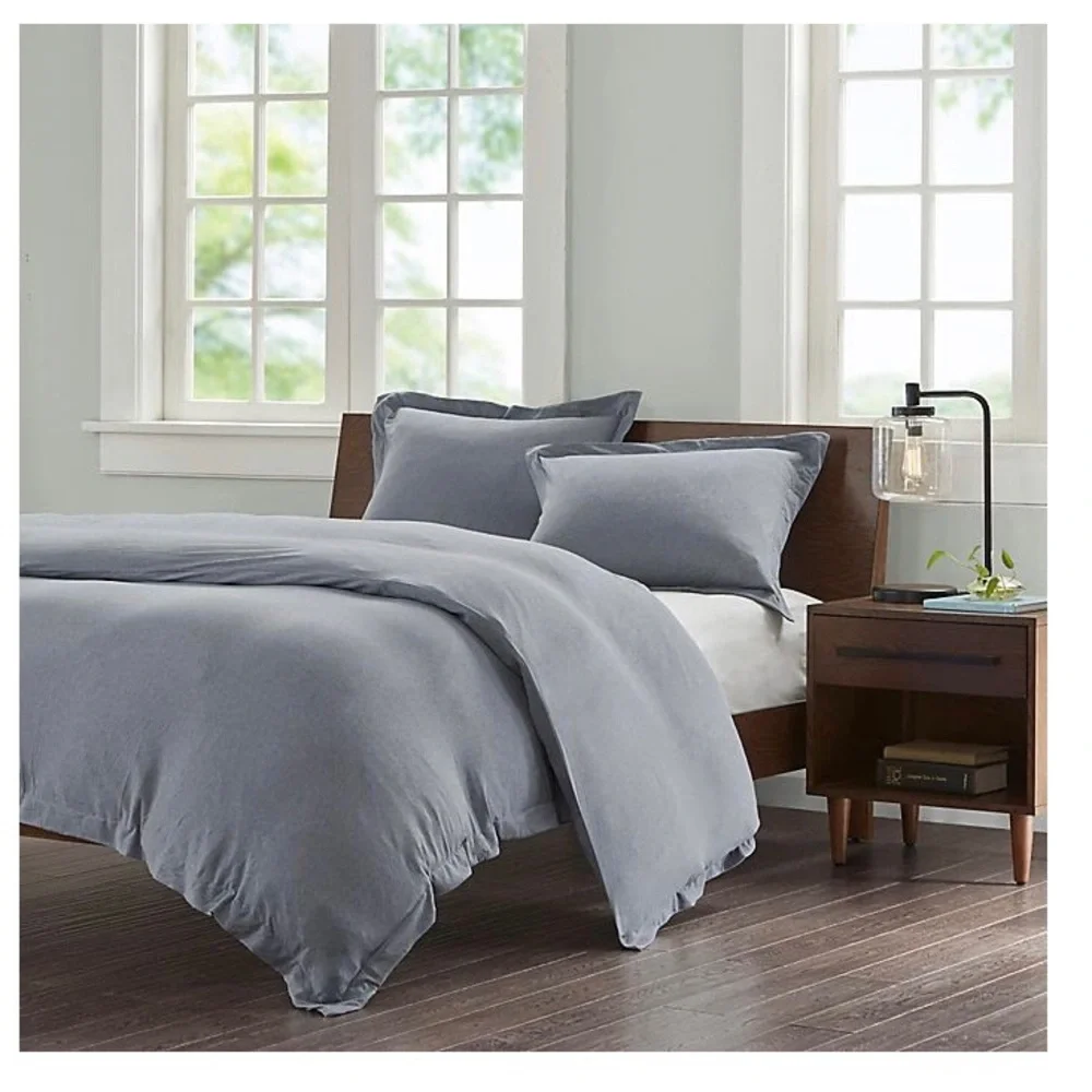 NWT Ink + Ivy Cotton Jersey Knit Twin Duvet Set